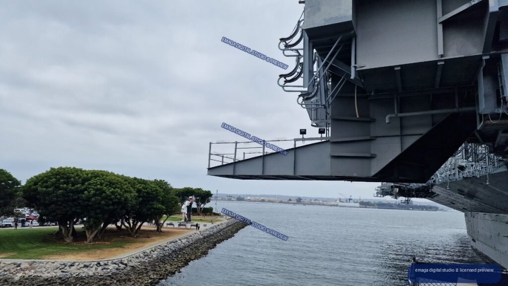 USS Midway Overlooking San Diego Waterfront, United States