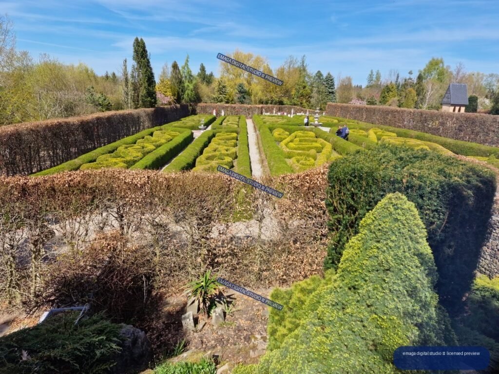 Formal Topiary Garden at Hortulus Gardens, Dobrzyca, Poland