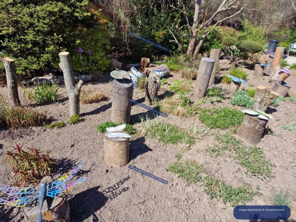 Decorative Butterfly and Dragonfly Sculptures in a Garden — Hortulus Gardens, Dobrzyca