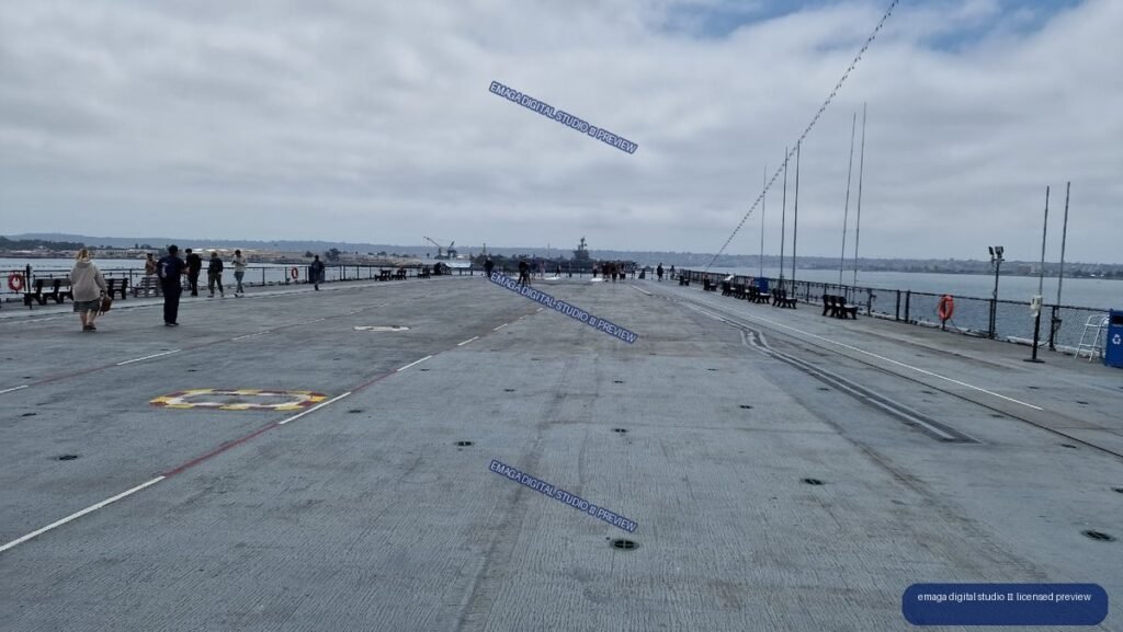 Open Flight Deck of USS Midway in San Diego, United States
