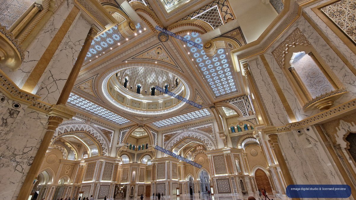 Ornate Interior Dome and Arches at Qasr Al Watan, Abu Dhabi