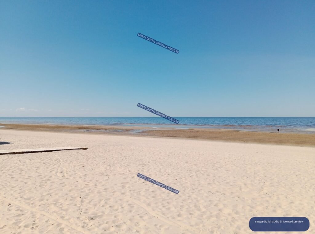 Wide Sandy Baltic Sea Beach in Jurmala, Latvia