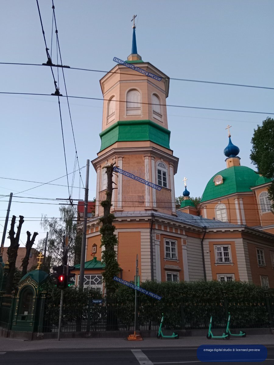 Historic Orthodox-Style Church Exterior on Gogola Street, Riga, Latvia