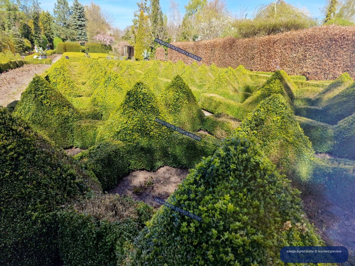 Geometric Topiary Garden at Hortulus Gardens, Dobrzyca, Poland