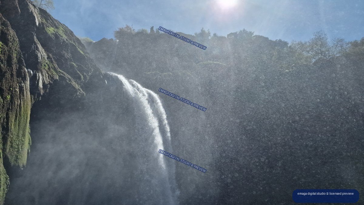 Waterfall Spray and Mossy Cliffs at Ouzoud Waterfalls, Morocco