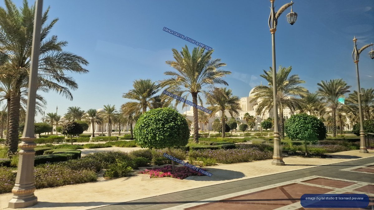 Landscaped Gardens at Qasr Al Watan, Abu Dhabi, UAE