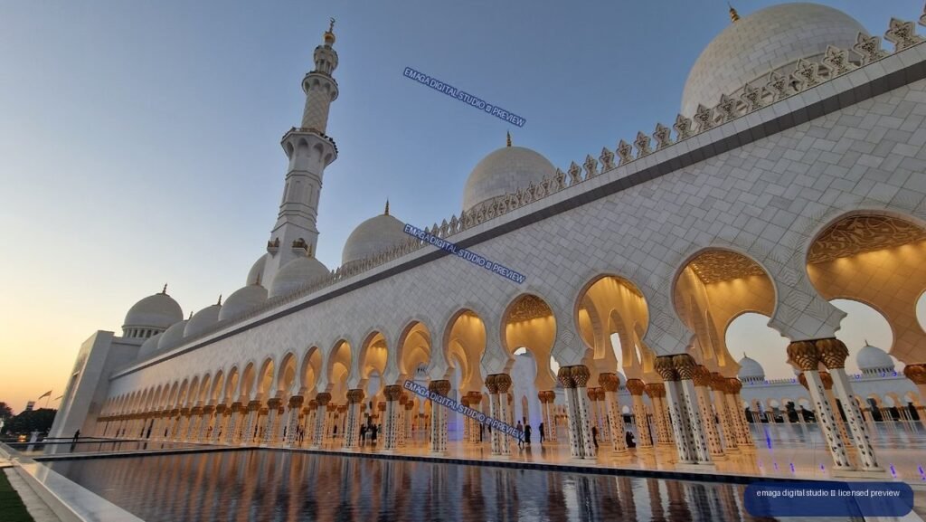 Sheikh Zayed Grand Mosque in Abu Dhabi, United Arab Emirates