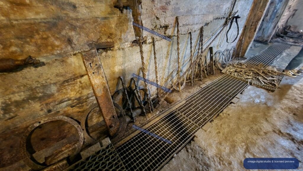 Rusty Underground Tunnel Interior at Włodarz - Riese Complex, Poland — Owl Mountains