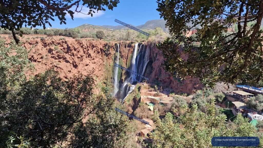 Panoramic View of Ouzoud Waterfalls, Morocco