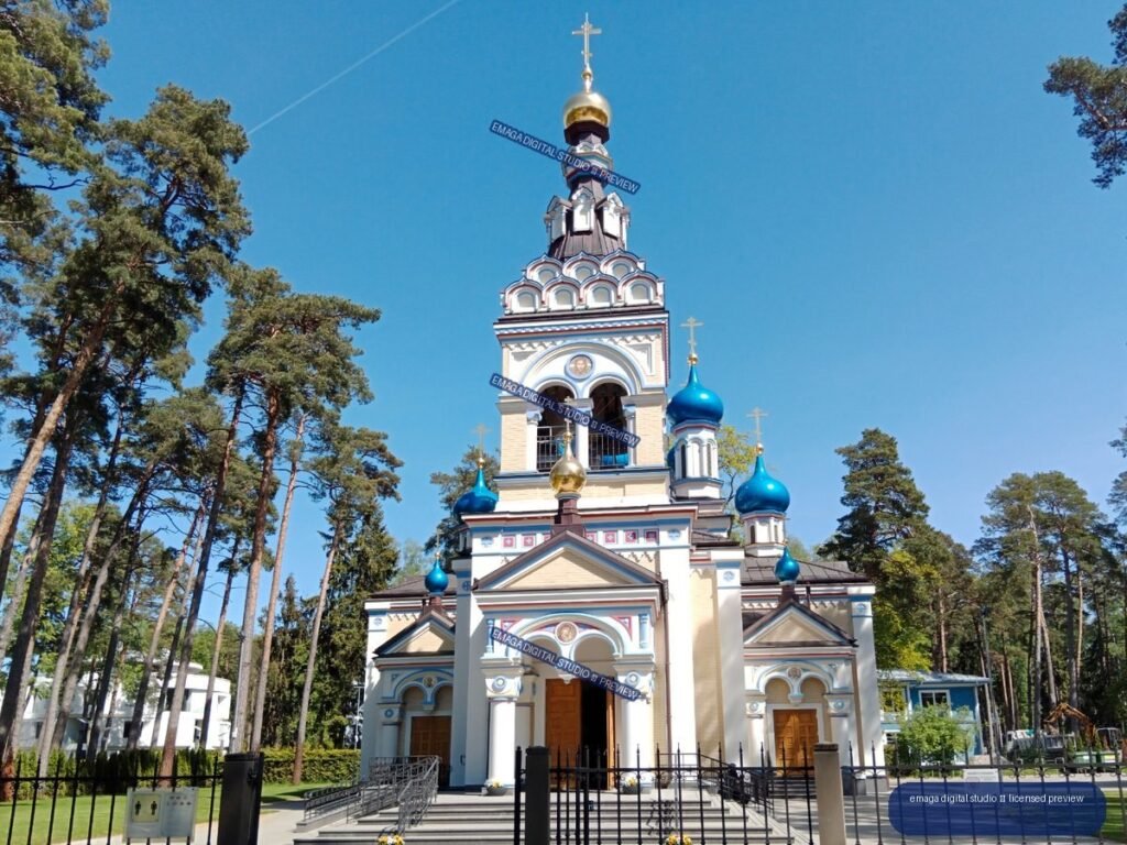 Orthodox Church Among Pine Trees in Jurmala, Latvia