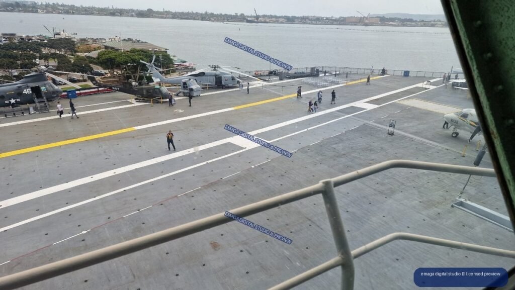 Aircraft Display on the USS Midway Flight Deck in San Diego