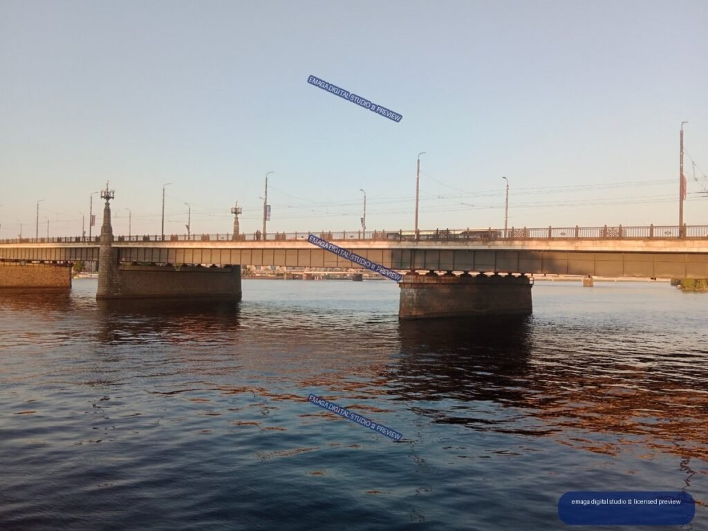 Bridge over the Daugava River in Riga, Latvia