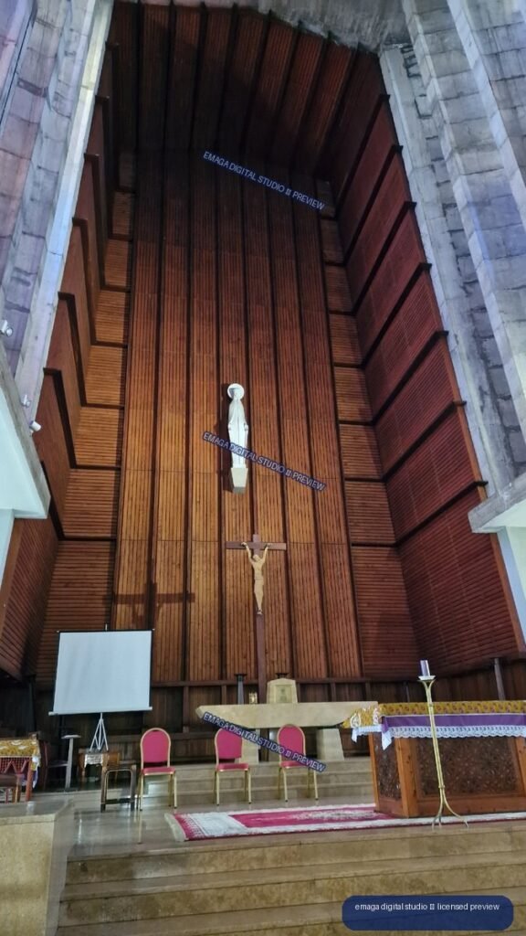 Interior of a Christian church in Casablanca, Morocco