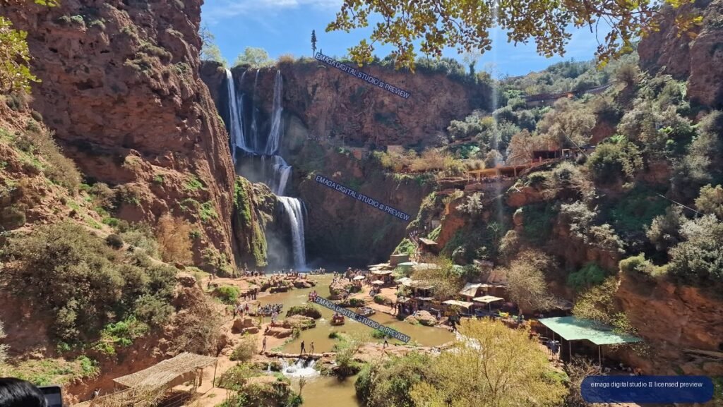 Ouzoud Waterfalls in Morocco with Cascades and Canyon Pool