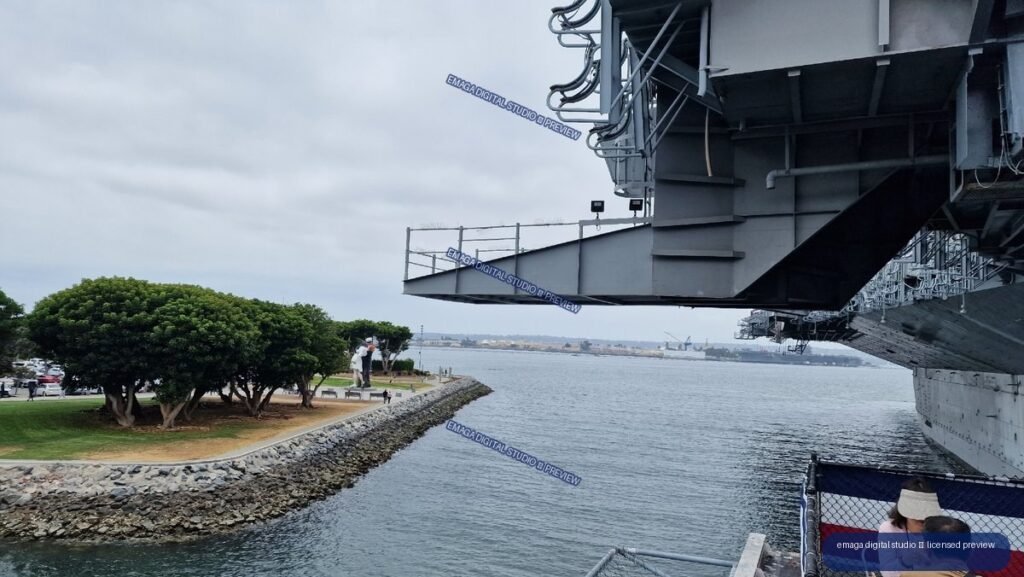 USS Midway Overlooking San Diego Harbor, United States