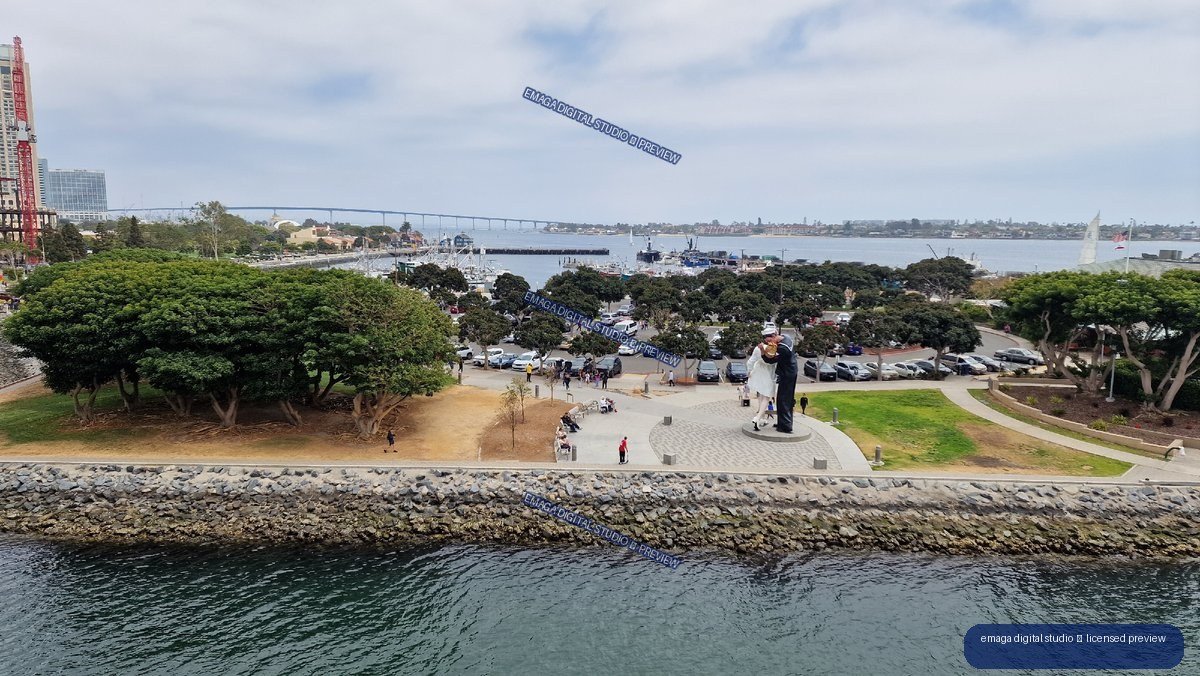 Waterfront View from USS Midway in San Diego, United States