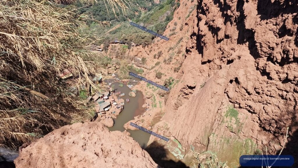 Canyon and River View at Ouzoud Waterfalls, Morocco